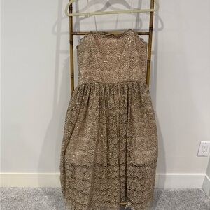 Alice + Olivia Gold Embellished Dress